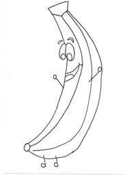 banana coloring page